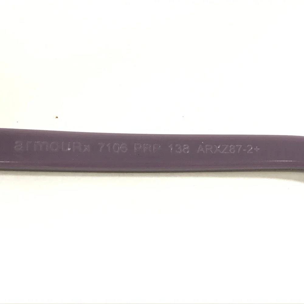 Armourx Safety Eyeglasses Frames 7106 PRP Purple Cat Eye Oval Z87-2+ 48-18-138